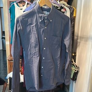 J. Crew Blue Casual Button Down Shirt with Classic Fit